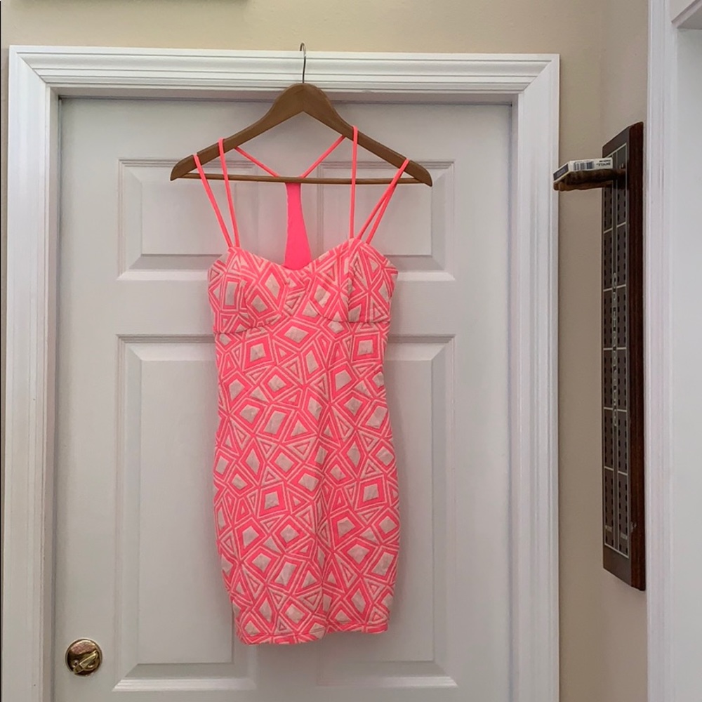 Hot pink party dress